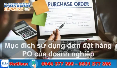 mục đích sử dụng đơn đặt hàng po của doanh nghiệp